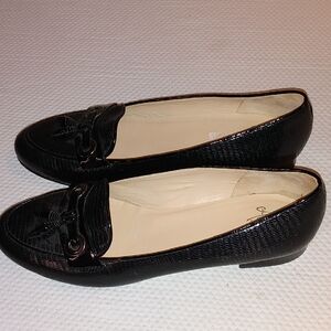 Amalfi Black Textured Loafers. 10M